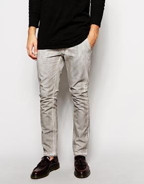 Cheap Monday Slim Fit Coated Chinos - Gray
