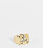 Asos Design 14k Gold Plated A Initial Ring