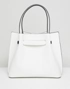 New Look Tote With Hardware Detail - White