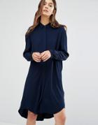 Selected Clean Shirt Dress - Navy