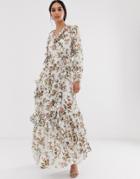 Needle & Thread Floral Long Sleeve Maxi Dress - Multi