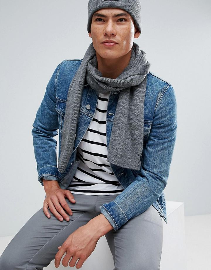 Jack & Jones Dna Scarf - Gray