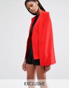 Lavish Alice Cape Blazer - Red