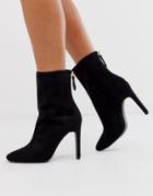 Asos Design Enzo Block Heeled Ankle Boots In Black