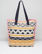 Pieces Tapestry Beach Tote Bag - Multi