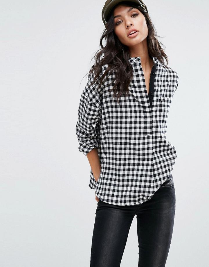 Mango Gingham Smock Shirt - Multi