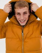 Jack & Jones Core Puffer Coat In Drop Shoulder Fit-orange