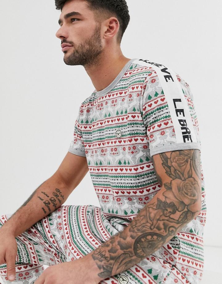 Le Breve Holidays Print Lounge T-shirt
