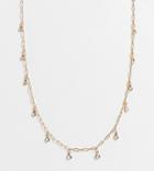 Asos Design Curve Short Necklace With Crystal Drops In Gold Tone