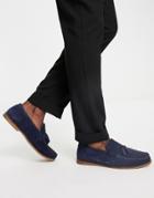 Schuh Rich Tassel Loafers In Navy