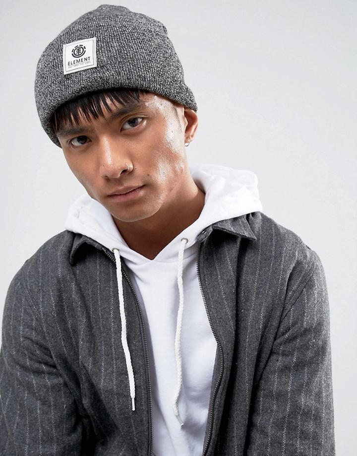Element Dusk Logo Beanie In Gray - Gray