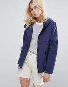 Parka London Anja Crop High Neck Jacket - Blue