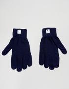 7x Knitted Gloves With Touch Screen - Blue