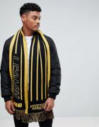 New Look Scarf With Legacy In Black And Yellow - Black
