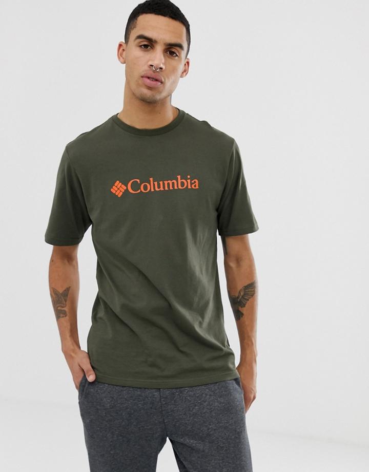 Columbia Csc Basic Logo T-shirt In Green - Green