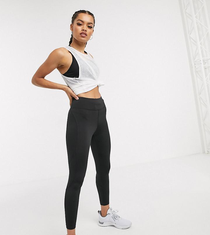 Asos 4505 Petite Icon Run Tie Waist Legging-black