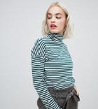 New Look Stripe Brushed Roll Neck Top