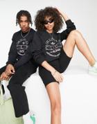 Adidas Originals 'sports Resort' Club Sweatshirt In Black With Front Graphics