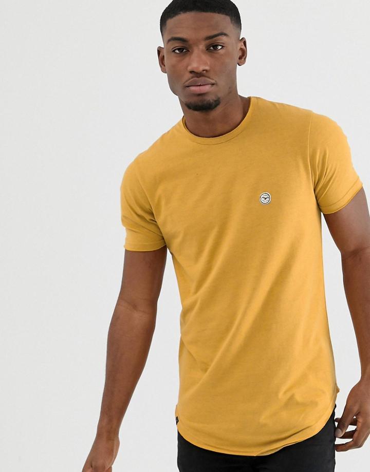 Le Breve Longline Raw Edge T-shirt - Yellow