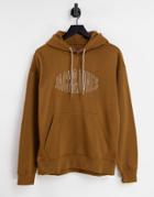 Jack & Jones Originals Oversize Hoodie With Embroidered Logo In Tan-brown