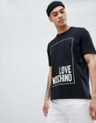 Love Moschino Square Logo T-shirt - Black