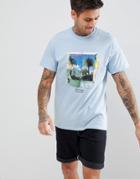 Boohooman T-shirt With Los Angeles Print In Blue - Blue