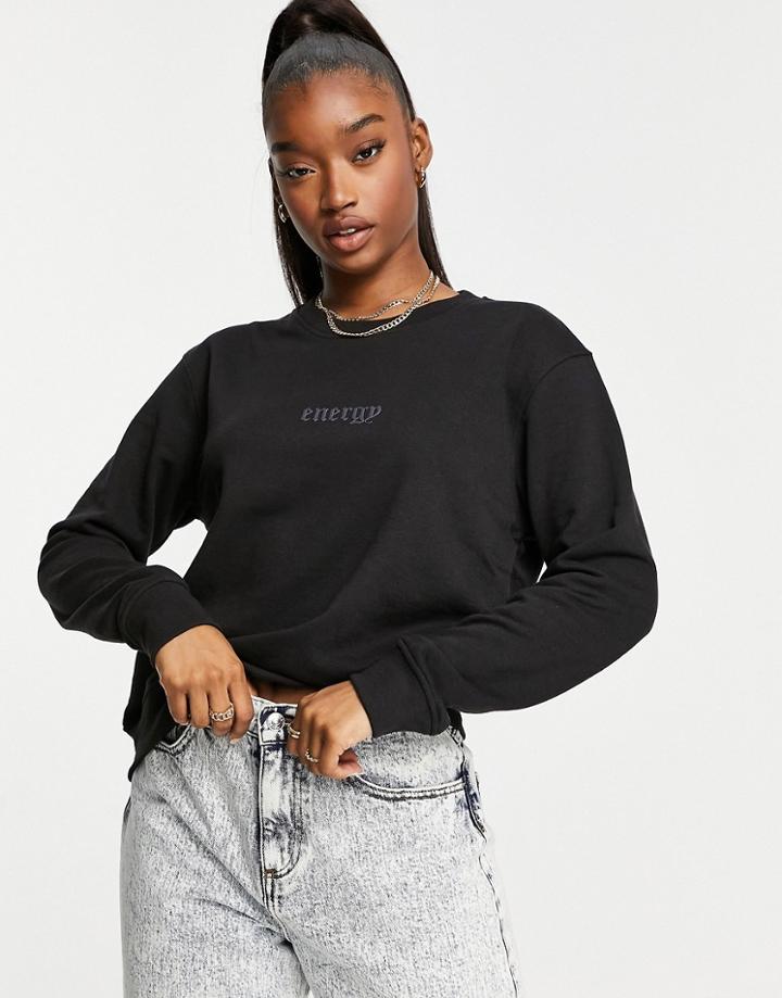 Night Addict Energy Oversized Sweater-black