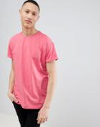 New Look T-shirt With Roll Sleeve In Pink - Pink