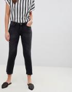 Jdy Jake Raw Ankle Cropped Kick Flare Jeans - Gray