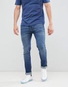 Selected Slim Fit Mid Blue Jeans - Blue