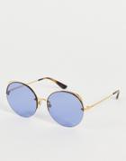 Vogue Oversized Round Sunglasses-blues