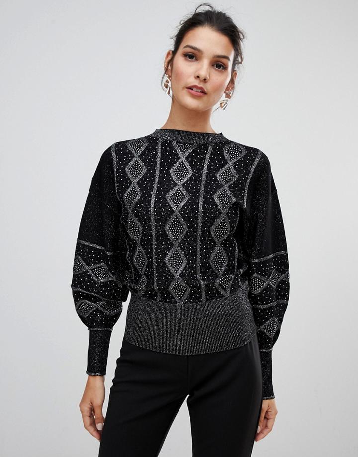 Ted Baker Ulsai Sparkle Sweater - Black
