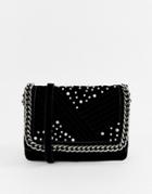 Pieces Jael Cross Body Bag With Chain Handle - Black