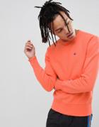 Champion Reverse Weave Sweatshirt With Small Logo In Peach - Orange