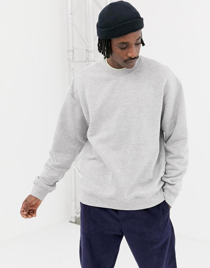 Weekday Big Steve Sweatshirt In Gray - Gray