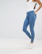 Asos Pull On Jegging In Maisy Mid Blue Wash - Blue