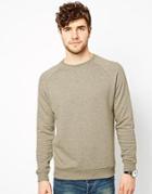 Asos Sweatshirt With Raglan Sleeves - Gray Marl