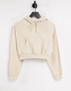 Levi's Cropped Hoodie In Ecru-white