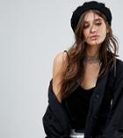 Sacred Hawk Beret With All Over Studs - Black