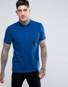 Hugo By Hugo Boss Daymont Slim Fit Stretch Reverse Logo Tipped Polo Shirt - Blue
