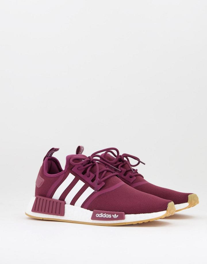 Adidas Originals Nmd R1 Sneakers In Burgundy-black