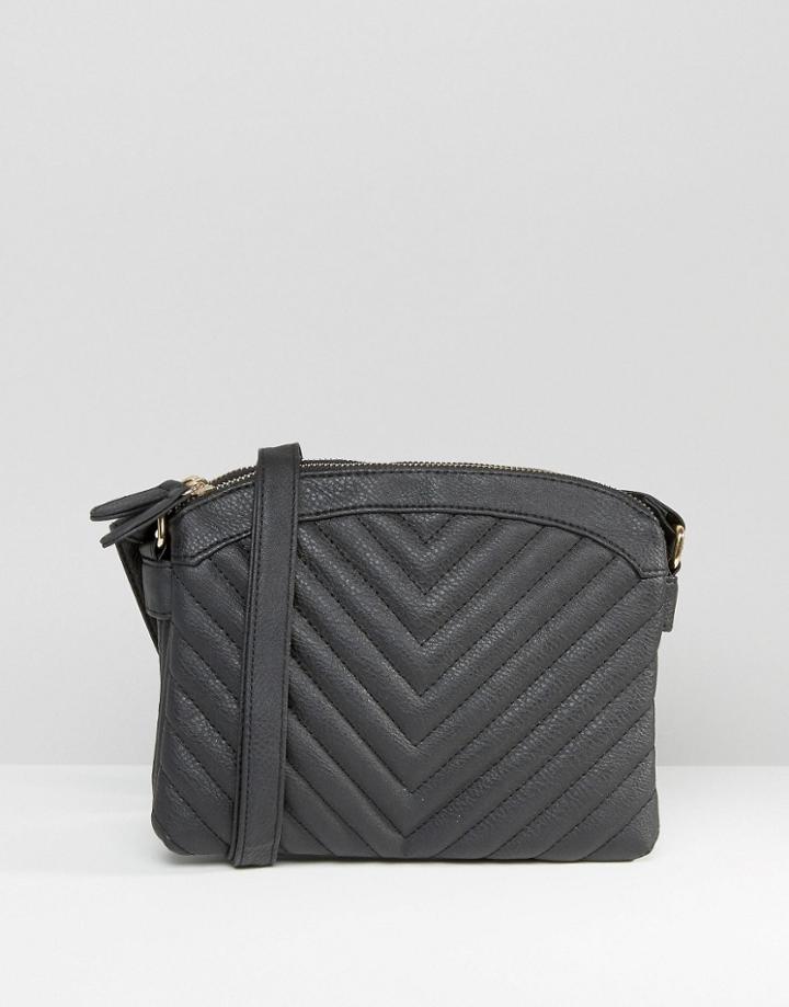 New Look Quilted Crossbody Bag - Black