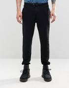 Asos Skinny Joggers With Rips And Distressing In Black - Black