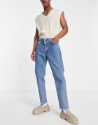Dr Denim Rush Tapered Jeans In Light Wash-blue