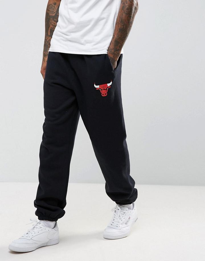 Mitchell & Ness Chicago Bulls Nba Cuffed Joggers - Black