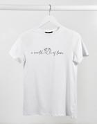 New Look A World Of Love Tee In White