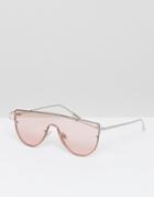 Jeepers Peepers Pink Tinted Lens Visor Sunglasses - Pink
