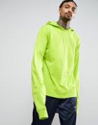 Asos Oversized Long Sleeve T-shirt With Super Long Sleeves In Green - Green