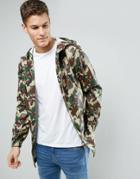 D-struct Water Resistant Festival Camo Jacket With Hood - Green