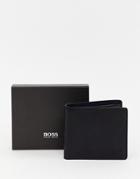 Boss Majestic Leather Coin Wallet In Black - Black